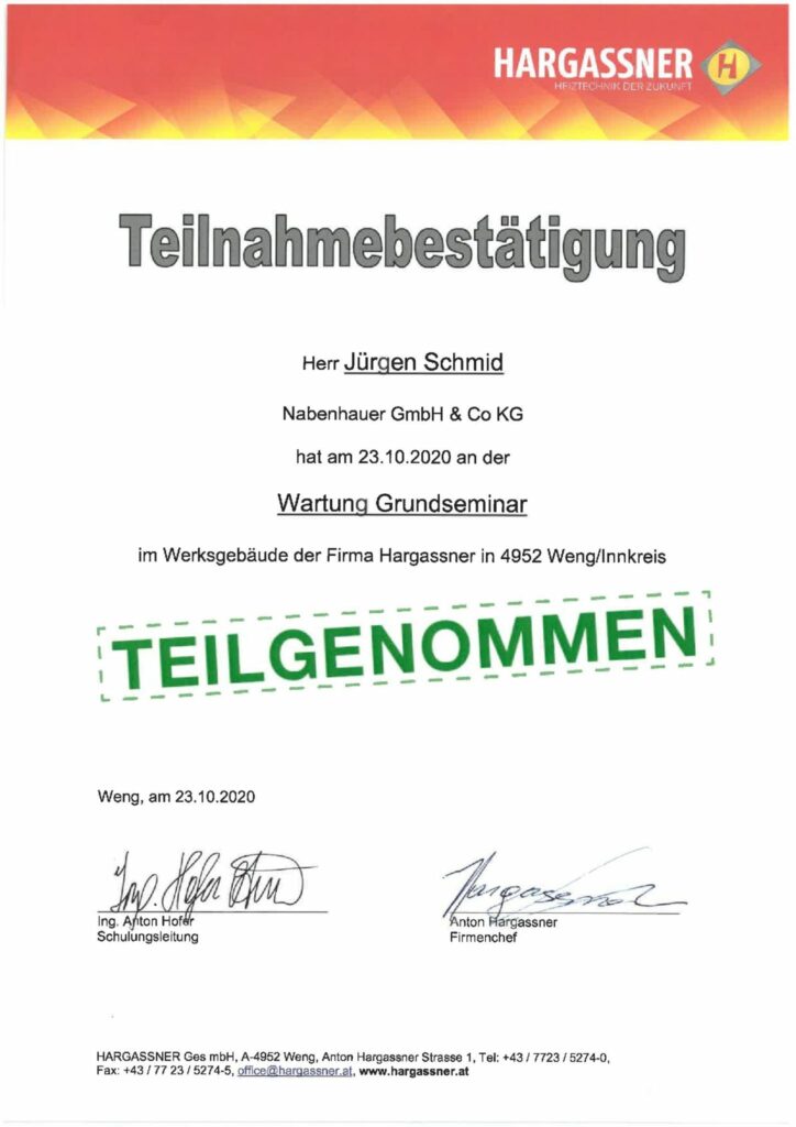 Schmid-Juergen-Hargassner-Wartung